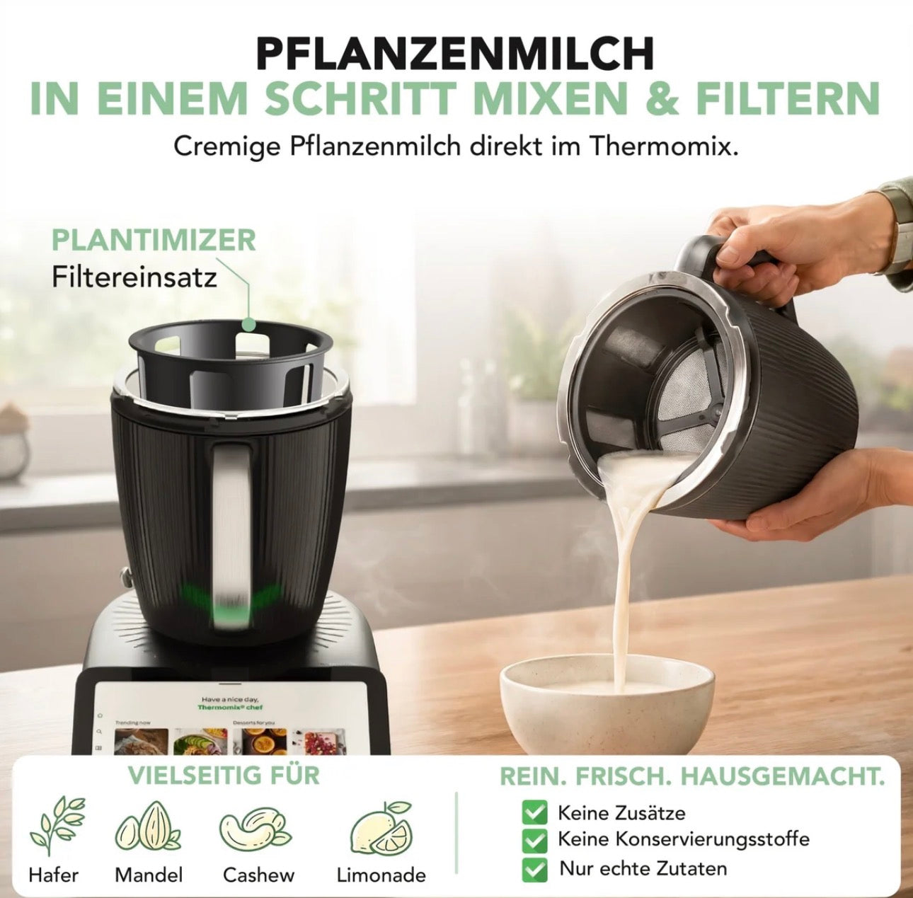 Plantimizer® | Pflanzenmilch-Filter für Thermomix TM7, TM6, TM5. Vorbestellung/ Artikel erscheint am 25.09.2026
