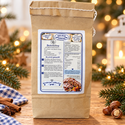 Nürnberger Elisenlebkuchen-Backmischung „Grob“ 1000g