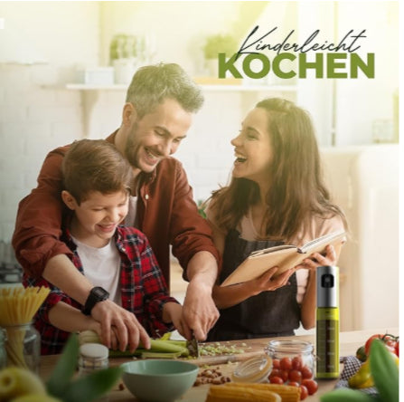 Leisure Life®️ Hochwertiger Ölsprüher, grünes UV-Schutz Glas & vollmantel Edelstahl, 100% BPA frei, TÜV Rheinland geprüft