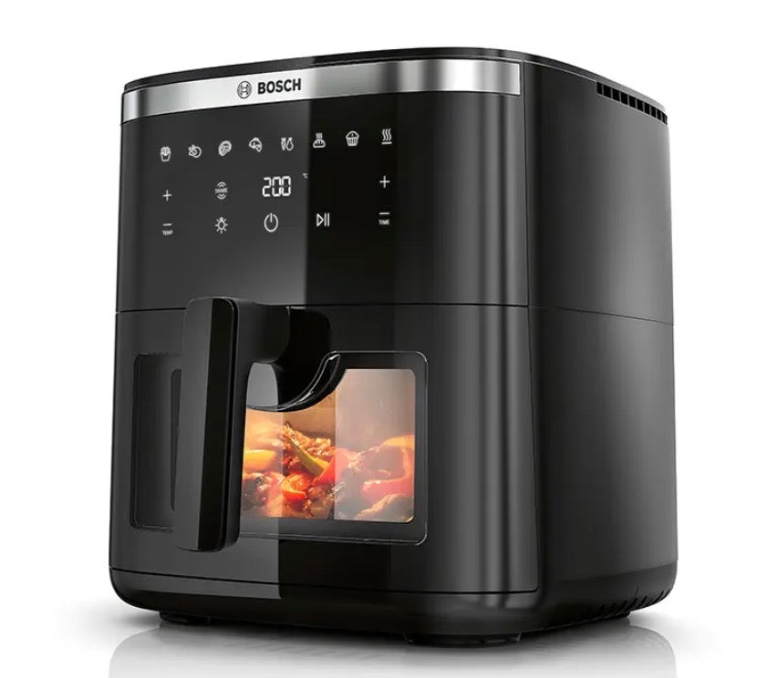 Bosch Airfryer dark Cream oder Schwarz-XXL 7,2 L Kapazität: bequem bis zu 5 Portionen kochen. Ohne vorheizen direkt starten.