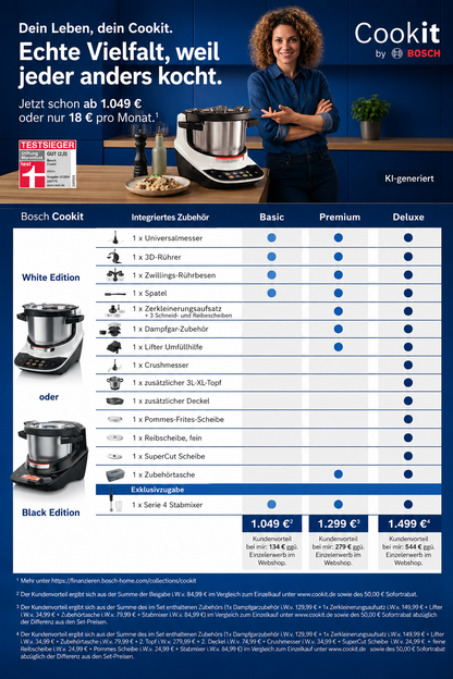 Bosch Cookit®️Mega-Doppel-Deal-auf Anfrage erhältlich.