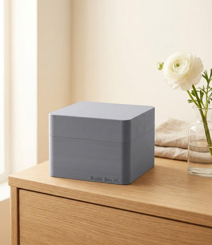 Buddy Box M & Buddy #1 - Set-Maximal organisiert Minimaler Platzbedarf-Arctic Blue,Pistachio Green,Midnight Black,Stone Grey