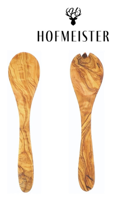 Salatbesteck Olivenholz 21 cm von Hofmeister®️ Germany, auch im Set erhältlich.