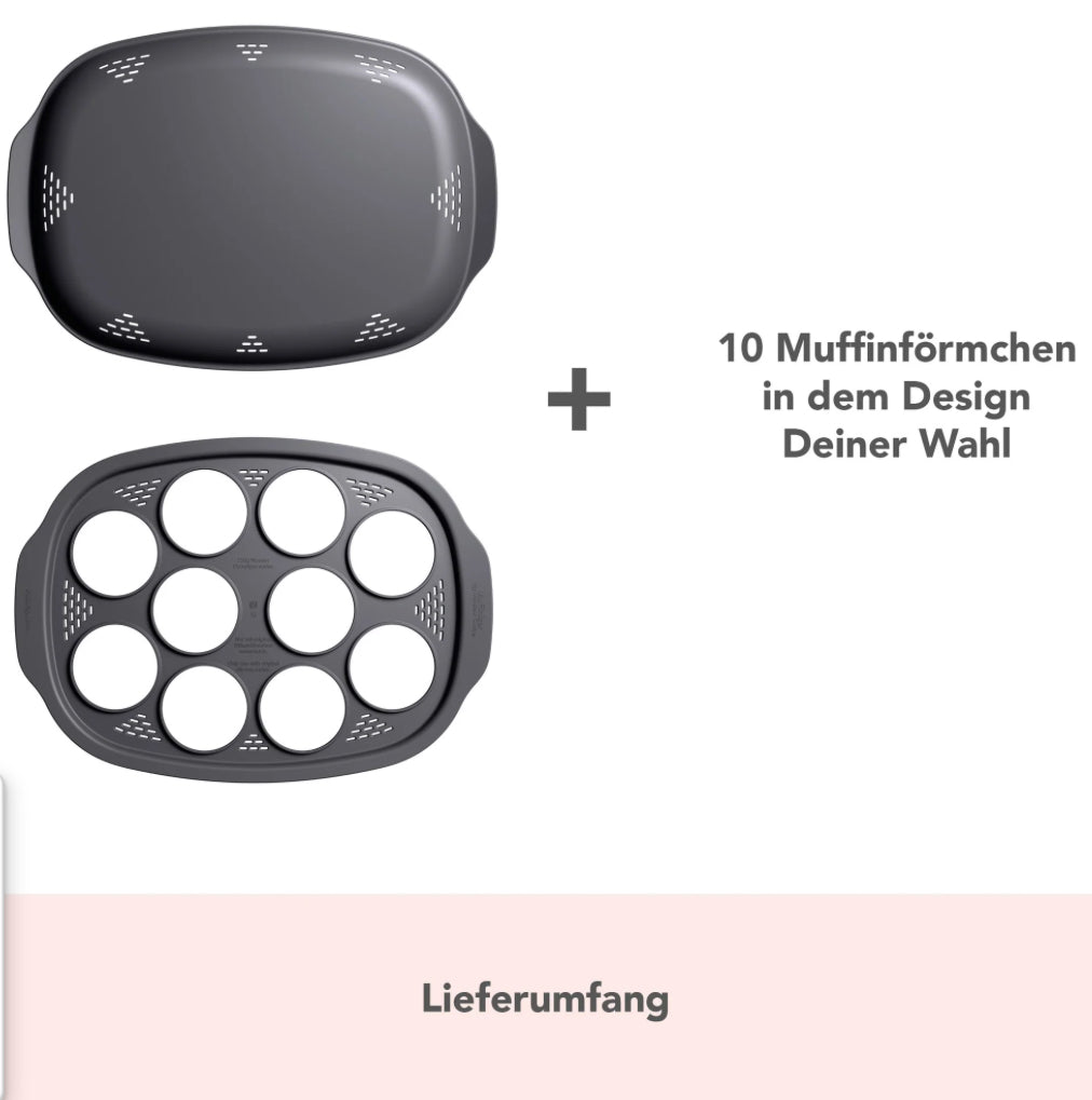 Muffinizer® | inkl. 10 Förmchen für Monsieur Cuisine Smart, Trend, Connect