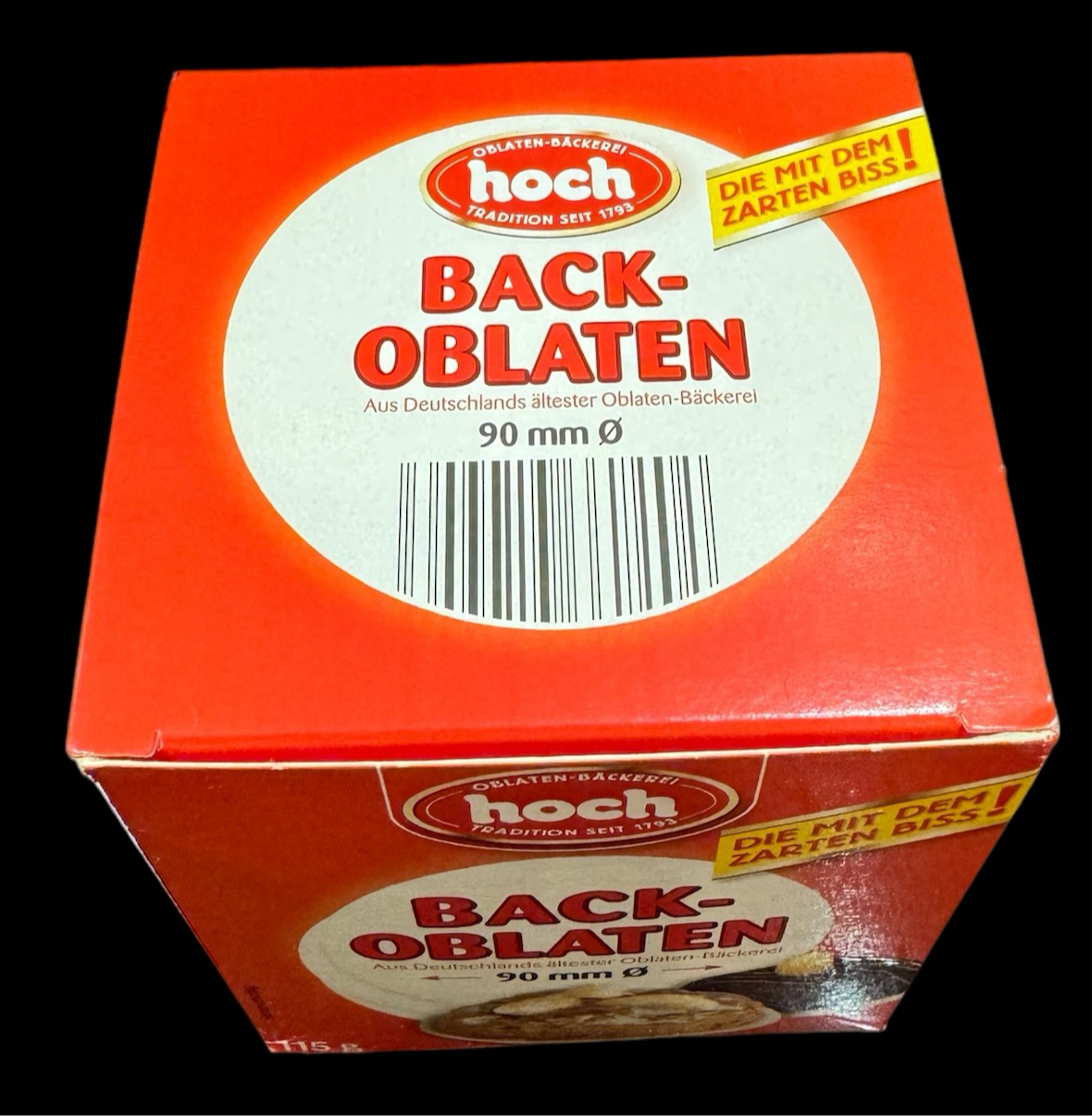 2xQualität-Back-Oblaten 90mmØ, 115g. Aus Deutschlands ältester Oblaten-Bäckerei ! DIE MIT DEM ZARTEN BISS ! Für Lebkuchenglocke 9cmØ Nicht im Handel Erhältlich !!