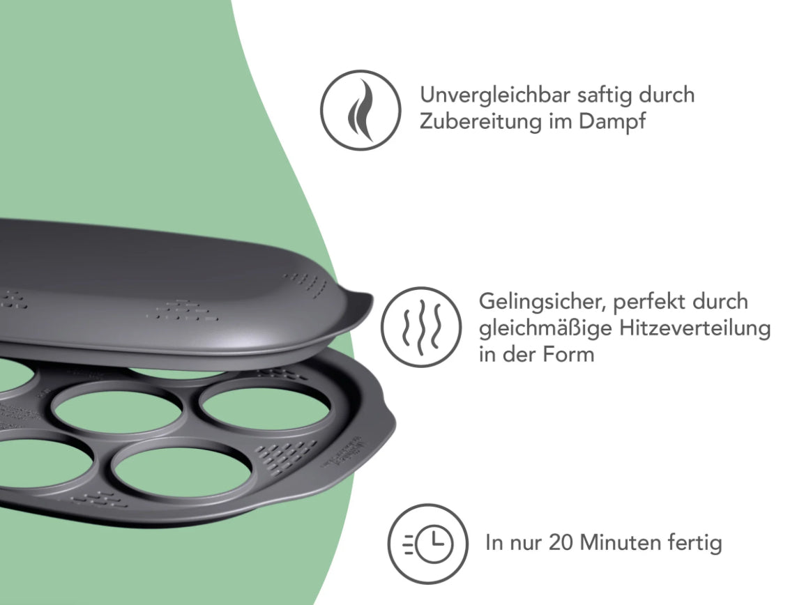 Muffinizer® | inkl. 10 Förmchen für Monsieur Cuisine Smart, Trend, Connect