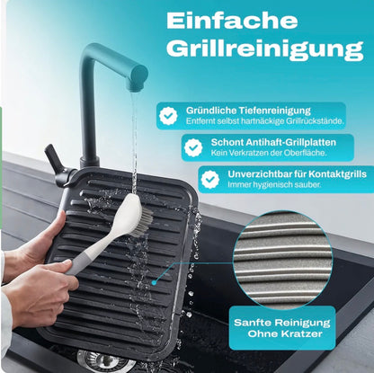WunderFry® Reinigungsbürste mit Silikonborsten für Airfryer, Kontaktgrill & Pfannen