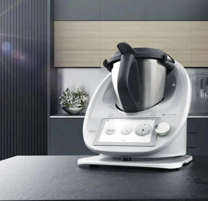 KitchenSlider®️M, V2 Plus, Alpine White-Premium-Gleitbrett für Thermomix TM6, TM5, 15 Jahre Herstellergarantie. Perfekt für den neuen TM6 Snow!