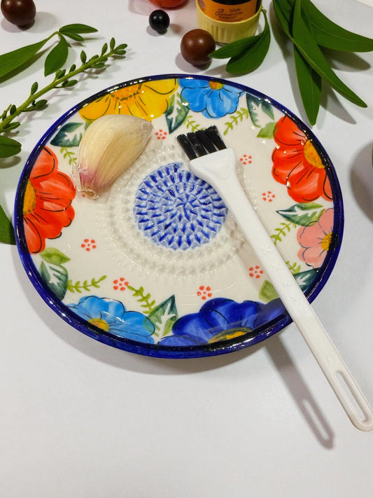 Keramik-Reibe-Teller – handgefertigt & Multifunktion. Ideal für Ingwer,Knoblauch,Parmesan oder Muskat u.v.m.
