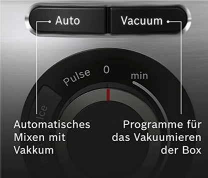 BOSCH MMBV621M VitaMaxx Standmixer Silber (1000 Watt, 1.5 l)Vakuumieren