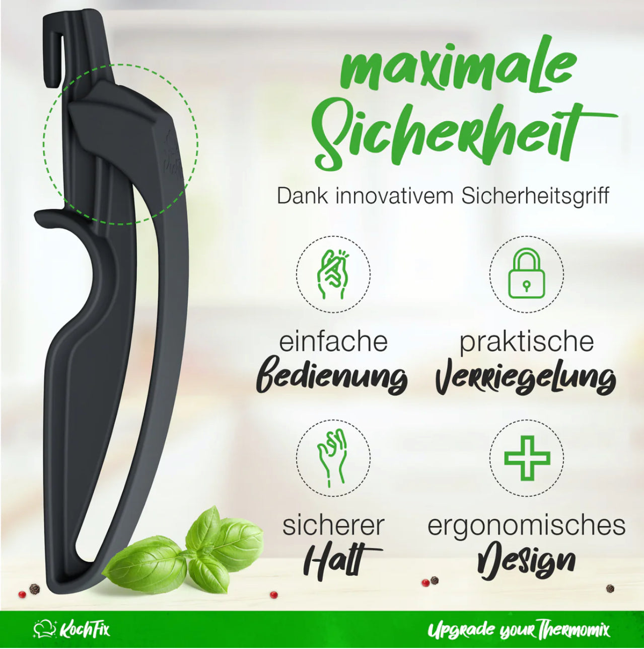 KochFix Garkorb-Griff für Thermomix-Gareinsatz TM6, TM5, TM31