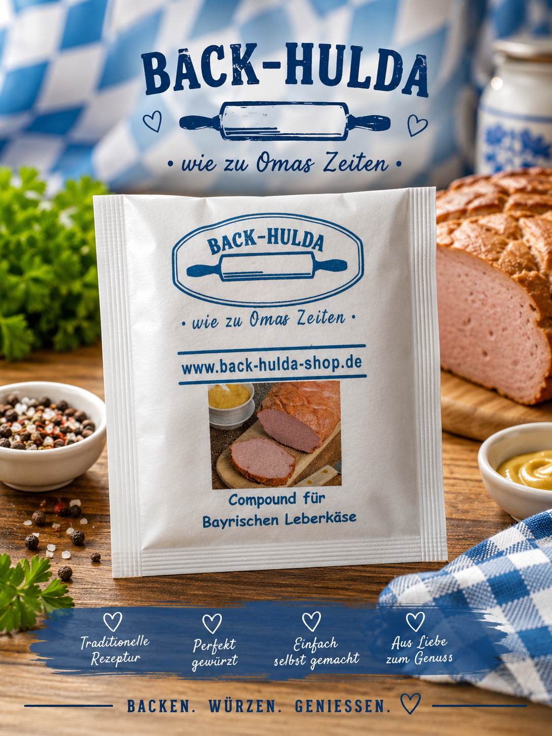 BAYERISCHER LEBERKÄSE COMPOUND – 23 GRAMM, Rezept für Thermomix, Monsieur Cuisine und Cookit-siehe Bilder-