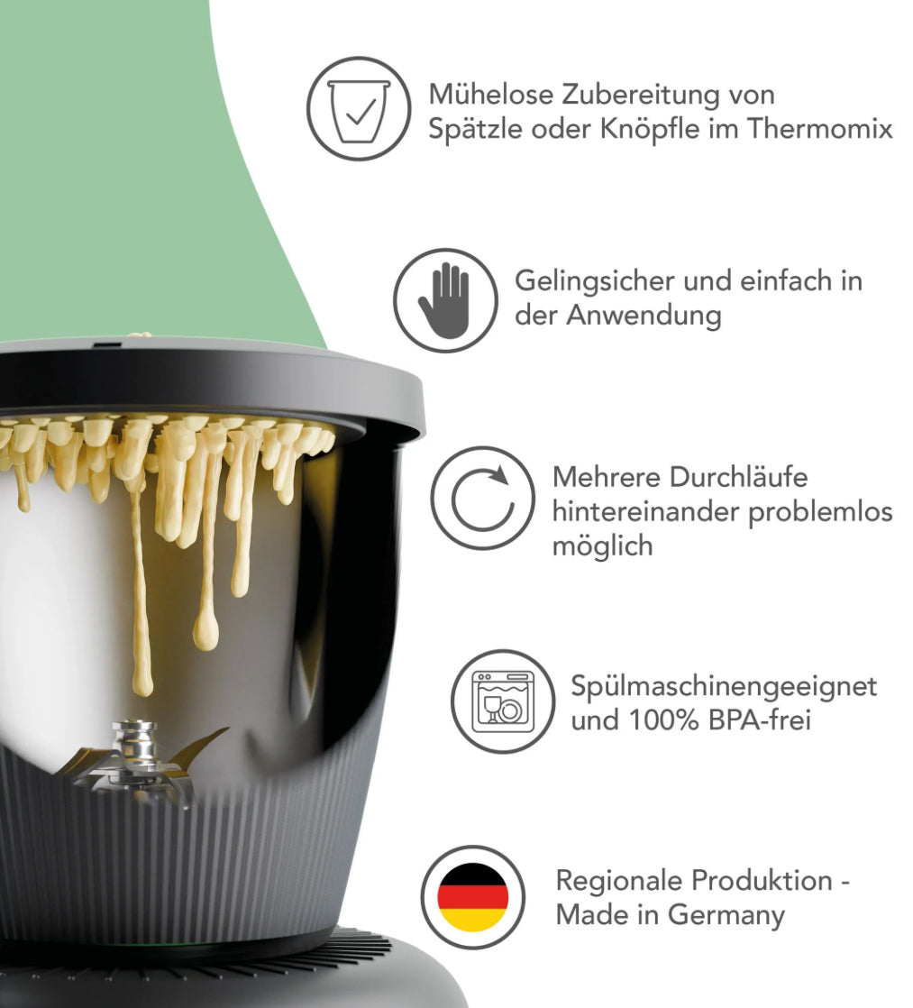 WunderSpatzl® | Spätzlereibe für Thermomix & Monsieur Cuisine