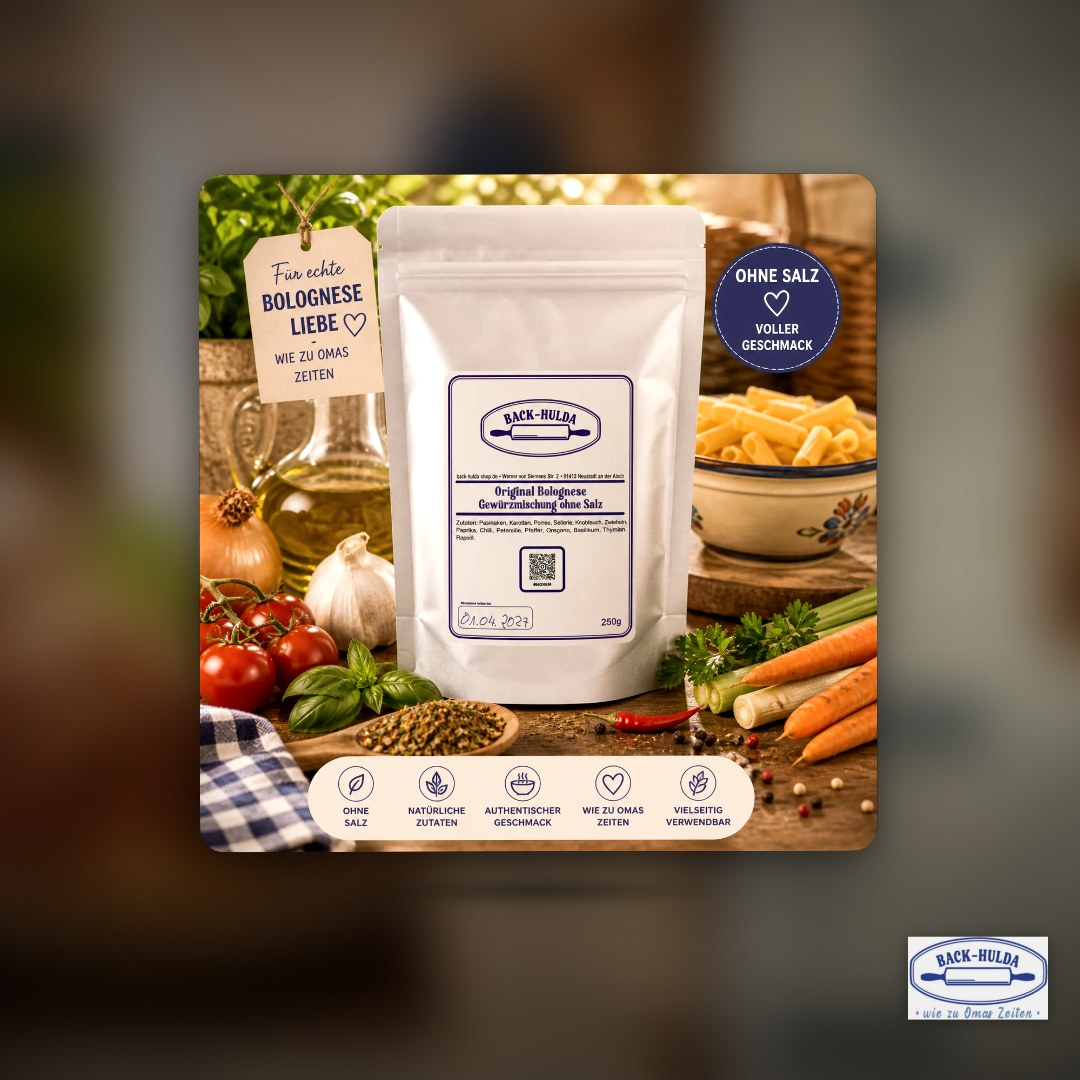 Original Bolognese Gewürzmischung – ohne Salz, 250g echte Bolognese Liebe-Rezept in der Beschreibung – Clean Showcase Plus
