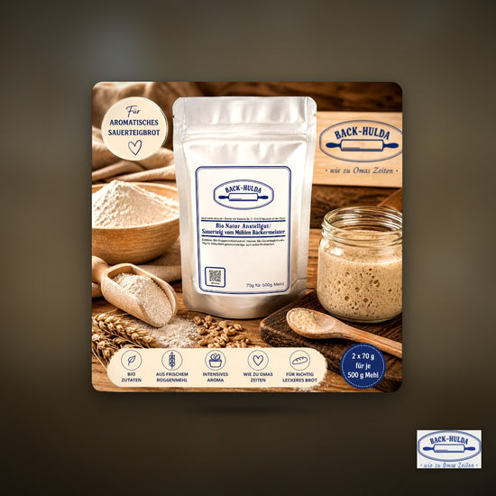 Bio Natur Anstellgut – Sauerteig vom Mühlen Bäckermeister, 2x70g (für je 500g Mehl)