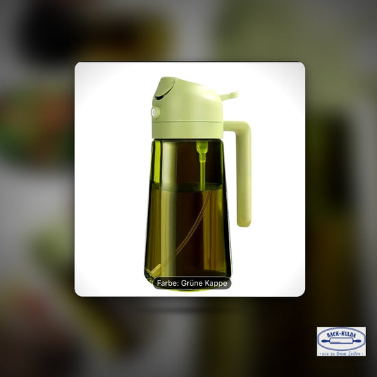 Olivenölsprüher & Spender-BPA-freies Glas-UV geschütztes Glas Dunkelgrün-Doppelfunktion. 500ml – Clean Showcase Plus