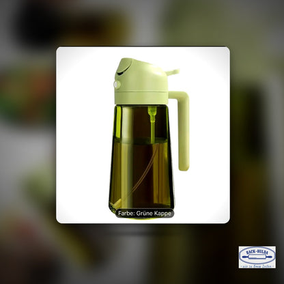 Olivenölsprüher & Spender-BPA-freies Glas-UV geschütztes Glas Dunkelgrün-Doppelfunktion. 500ml – Clean Showcase Plus