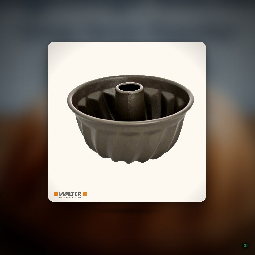 Walter Premium-Bäcker-Gugelhupf Form - Für perfekte Gugelhupfe wie vom Profi! Hochwertig & Rostfrei! Keramik beschichtet Das Original