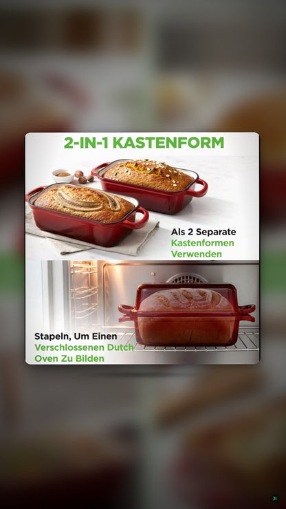🍞 Back-Hulda Premium Brotback- & Schmortopf Set. Backe knusprige Brote wie vom Bäcker – ganz einfach zuhause! 1 Paar hochwertige Silikon-Backhandschuhe
Hitzebeständig und rutschfest für sicheres Arbeiten am heißen Ofen.