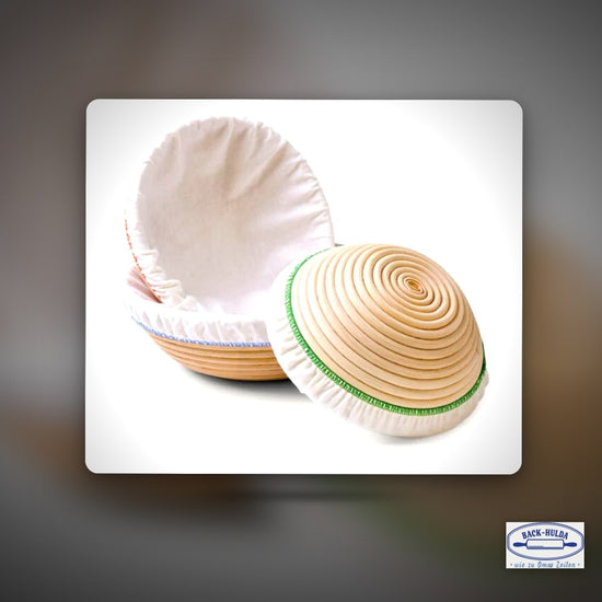 Cleanbake Textileinlage für Gärkörbchen Rund. Mit diesen Textileinlagen der Firma „Cleanbake“ bleibt nichts mehr in Eurem Gärkörbchen kleben. Perfekt für Brotback-Fans! 500g-1000g Teig