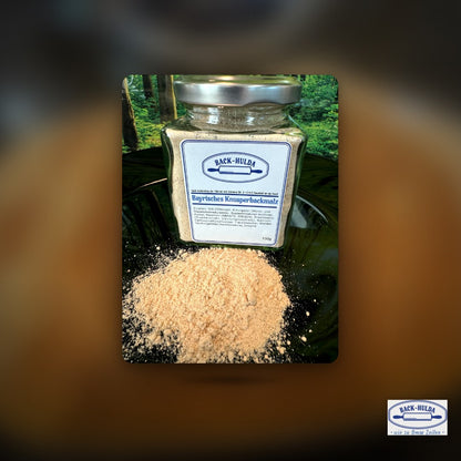 Bayrisches Knusper Backmalzaus meiner Mühle. Es enthält sanft geröstetes Malz. 100g im Glas. Wird wöchentlich frisch von der Nachbarsmühle abgefüllt!