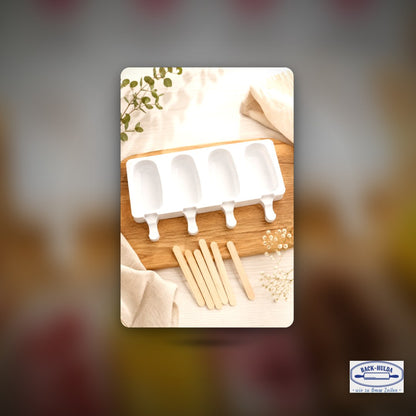 EisZauber-Eis-Silikonform inkl.50 Holzstäbchen. Rezepte in der Beschreibung – Clean Showcase Plus